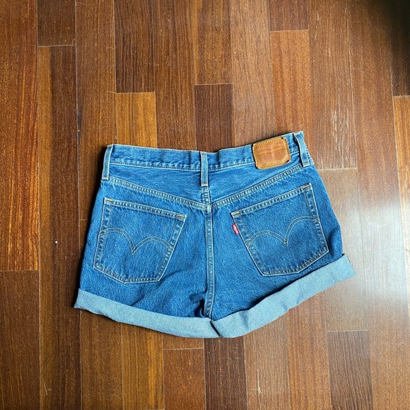 Levi Strauss | High Waisted Cuff Denim Shorts - Picture 2 of 8